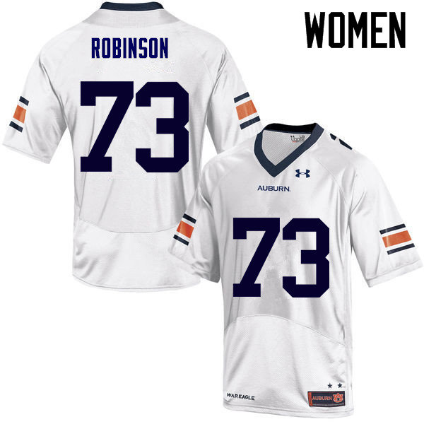 Women Auburn Tigers #73 Greg Robinson College Football Jerseys Sale-White - Click Image to Close